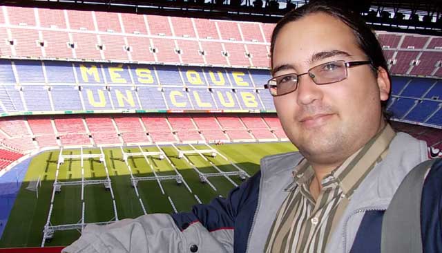 En el "Camp Nou", en Barcelona, la sede del mejor club de fútbol del mundo