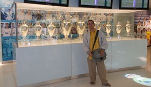 Durante mi visita al Museo del Real Madrid, con las 9 Orejonas
