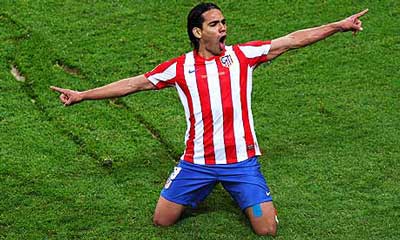 Radamel Falcao fue la gran figura del Atlético en la final de la Liga Europa