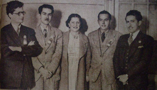 María Teresa, al centro, como parte de la delegación cubana que asistió al Torneo de las Naciones, en Buenos Aires, 1939