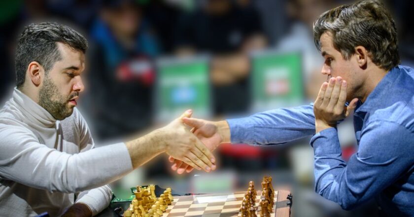 Inédito: ¡Carlsen y Nepomniachtchi compartieron el título del Mundial de ajedrez blitz!